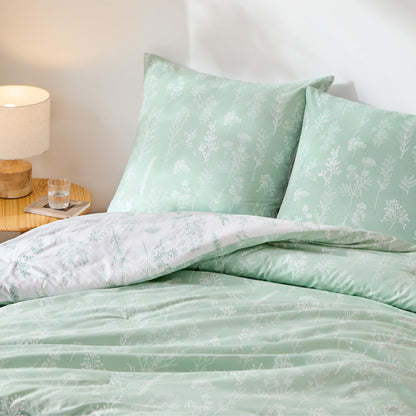 BEDSURE Bettdecke-Set 135x200 cm mit Kissenbezug 80x80 cm, Mintgrün