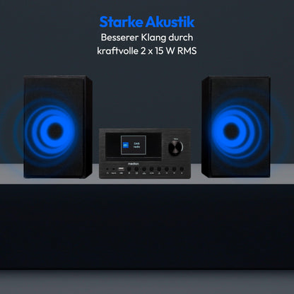 MEDION P85003 Micro Audio System – Internetradio DAB+ Bluetooth