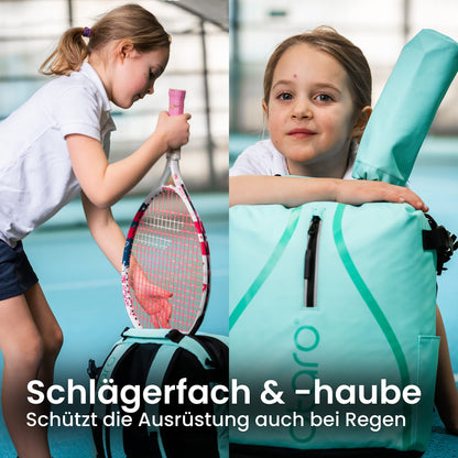 Otaro Kinder Tennisrucksack & Tennistasche - mintgrün