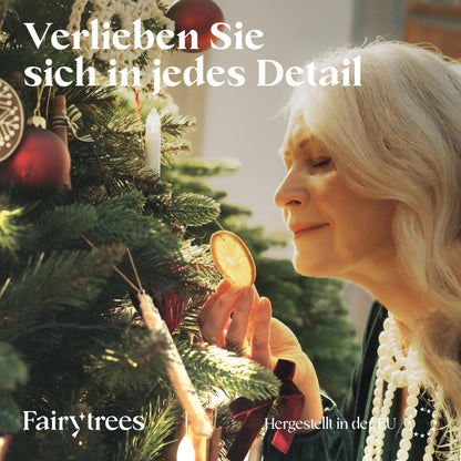 FAIRYTREES Nordmanntanne Premium Künstlicher Weihnachtsbaum - 180 cm