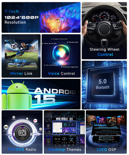 VECHTEL Autoradio Android 7" Touch für VW Golf 5 6 Carplay AA