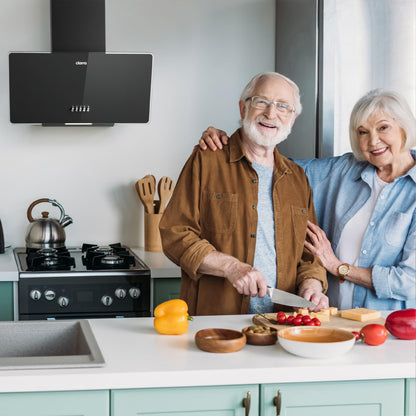 CIARRA CBCB6750 Kopffreie Schräghaube - 60cm Umluft/Abluft Schwarz