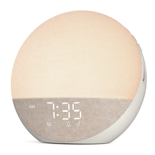 Hiromeco H03 Tageslichtwecker mit Bluetooth und RGB Nachtlicht, Stoffoberfläche