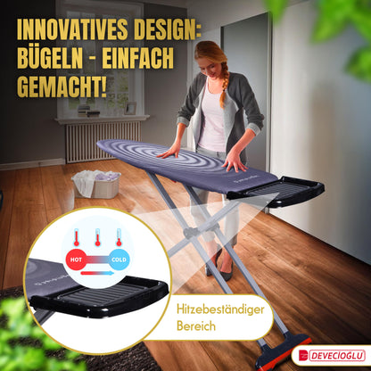 DEVECIOĞLU Tischbügelbrett MM126 - Klappbar Dampfbügelstation