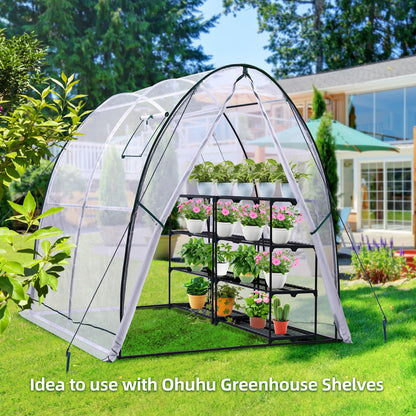 Ohuhu Foliengewächshaus Begehbar 1.8x1.8x2m Weiss