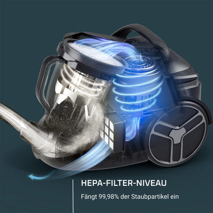 Rowenta RO7954 Silence Force Beutellos – Schwarz/Roségold