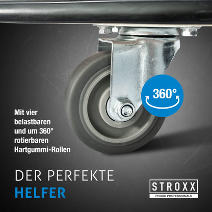 STROXX Transportroller 500 kg – Möbelroller mit Gummibelag