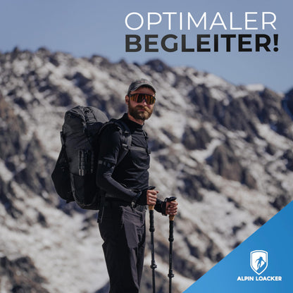 ALPIN LOACKER Wanderstöcke faltbar Aluminium mit Korkgriff 100-120 cm