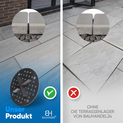 Bauhandel24 Fugenkreuze mit Teller 3mm Terrassenplatten Schwarz