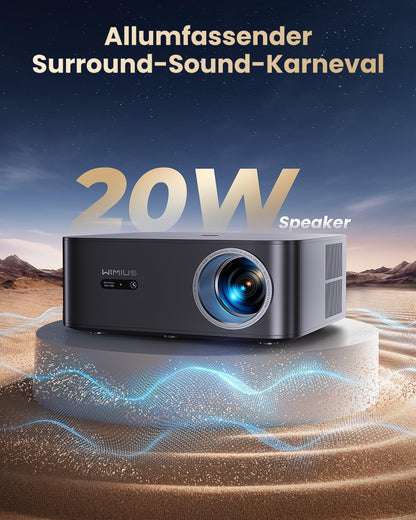 Smart Beamer 4K Heimkino Google TV und Netflix - Schwarz