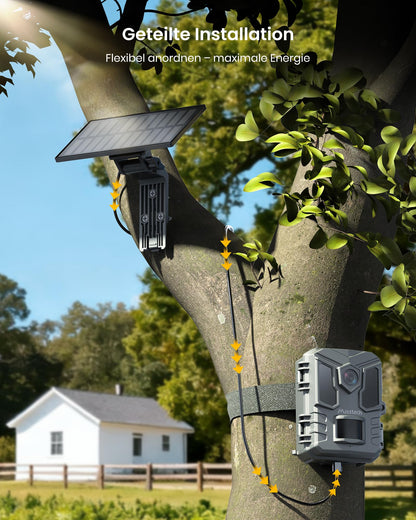 Misstech Wildkamera 4K 64MP mit Solarpanel und App, SV-TCKW
