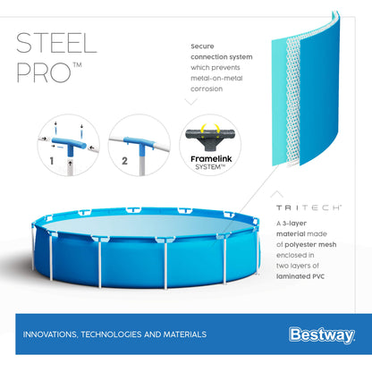 Bestway Steel Pro Frame Pool-Set Ø 366x76cm Blau