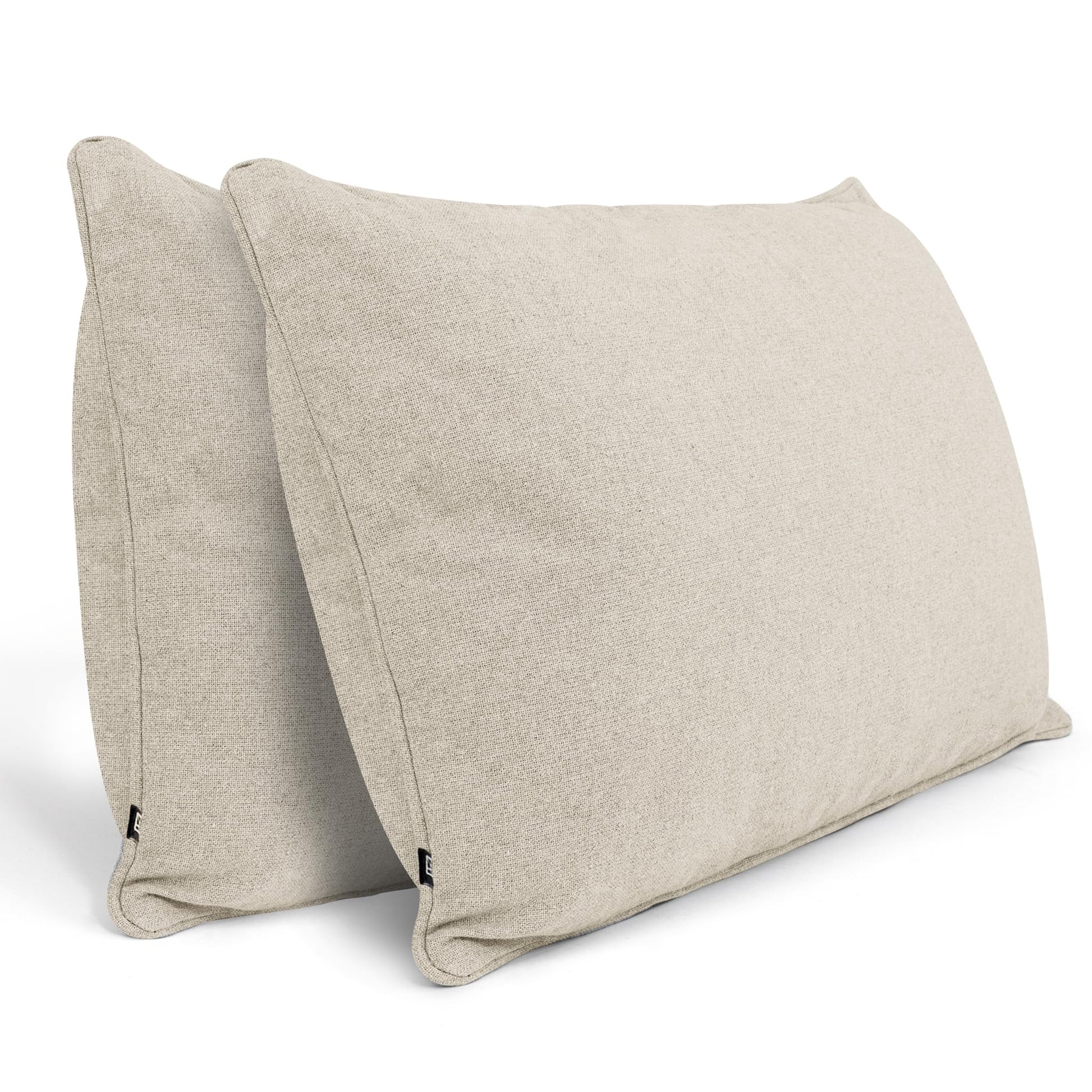 Sofakissen Gross Zierkissen - 40x70 cm Beige OekoTex 2er Set: Zwei rechteckige, beige Kissen zur dekorativen und komfortablen Sofagestaltung.