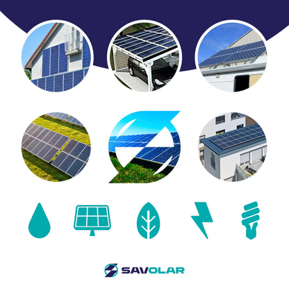 SAVOLAR Solarmodul Neigungshalterung Balkonkraftwerk 46 Zoll - 2er Set