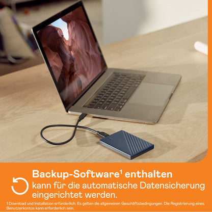 WD My Passport for Mac Externe Festplatte 2 TB - Mitternachtsblau