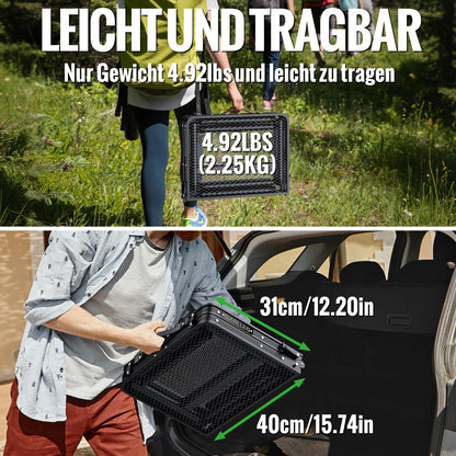GARLLEN Grilltisch klappbar – Campingtisch höhenverstellbar 58x40 cm