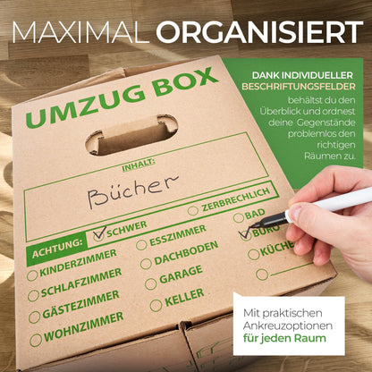 smiley pack PROFI Umzugskartons 620 x 300 x 330 mm, 50 Stück