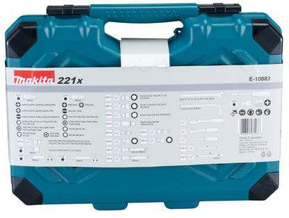Makita E-10883 Umfangreiches Werkzeug-Set - 221 Teile
