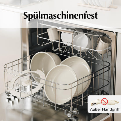 Redchef Keramik Pfannenset mit abnehmbarem Griff, 5-teilig