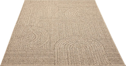 the carpet Kansas Outdoor Teppich Jute-Look Nature 240 x 340 cm