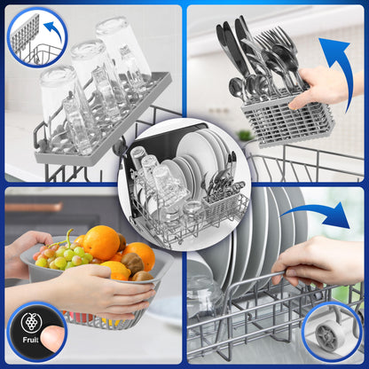 Duronic DW5 BK Mini Spülmaschine – Ohne Wasseranschluss