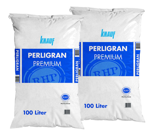 Floragard Perlite Perligran 200 L Bodenverbesserer, 2–6 mm, mineralisches Granulat in zwei Säcken à 100 L