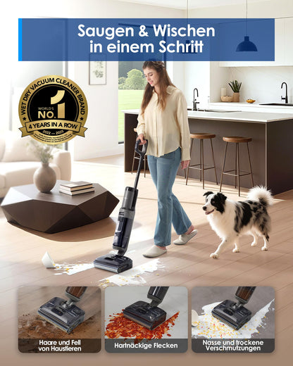 Tineco Floor ONE i6 Stretch Saugwischer mit 180° Lay-Flat-Design