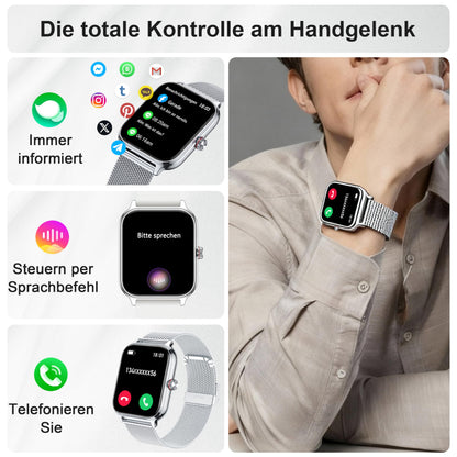 LODIMEKE Smartwatch P133 mit Telefonfunktion für Damen und Herren
