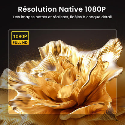 HAPPRUN H1 Mini Beamer Full HD mit Bluetooth und Lautsprecher