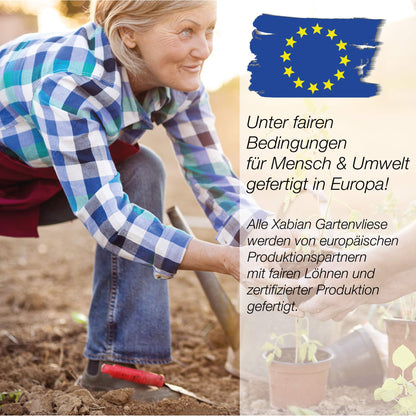 Xabian Unkrautvlies 150g/m² reissfest Gartenvlies - 100m² Rollenset