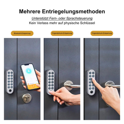 Lockin G30 Smartes Türschloss – WLAN, Keypad Pro & Fingerprint, Grau