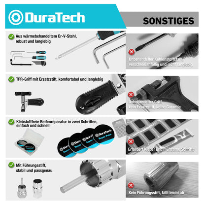 DURATECH Fahrrad Reparaturset Werkzeugkoffer - 41-teilig