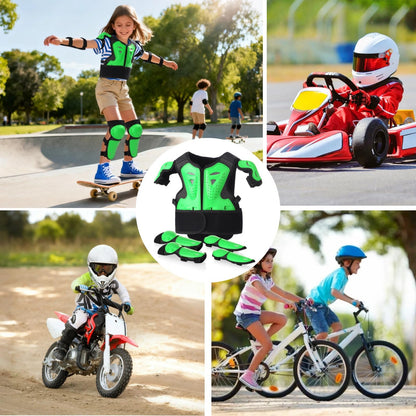yeesport Protektoren-Set Kinder: Brustpanzer, Knie- & Ellbogenschutz