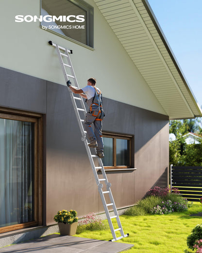 SONGMICS GLT046E01 Alu-Mehrzweckleiter - 4x4 Stufen silbern