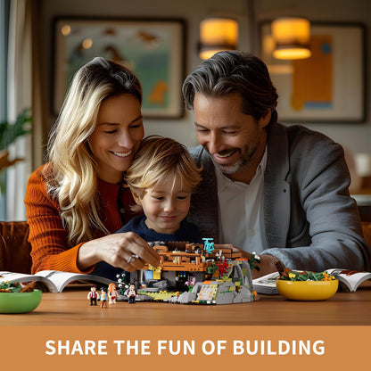 FUNWHOLE Mountain Cabin Klemmbaustein-Set – 2255 Teile LED