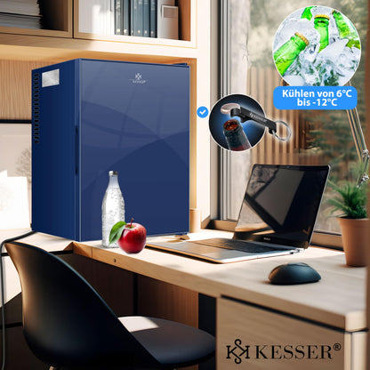 KESSER® Mini Kühlschrank 40L – Minibar Glasfront lautlos