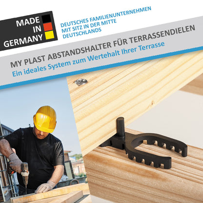 My Plast I Terrassen-Abstandhalter 4mm - offen geriffelt 900 St.