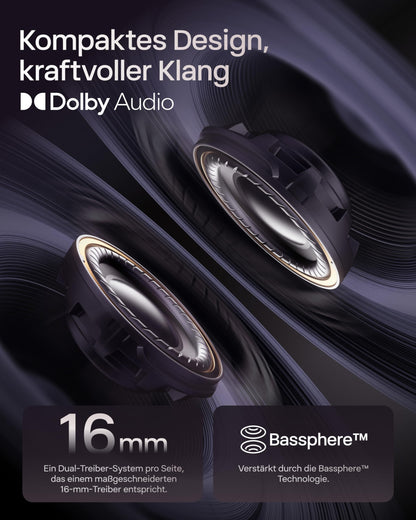Shokz OpenDots ONE Open-Ear-Kopfhörer Bluetooth, Schwarz