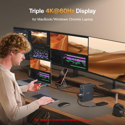 iVANKY 20-in-1 FusionDock Pro 2 DisplayLink Dock - Mac Triple 4K