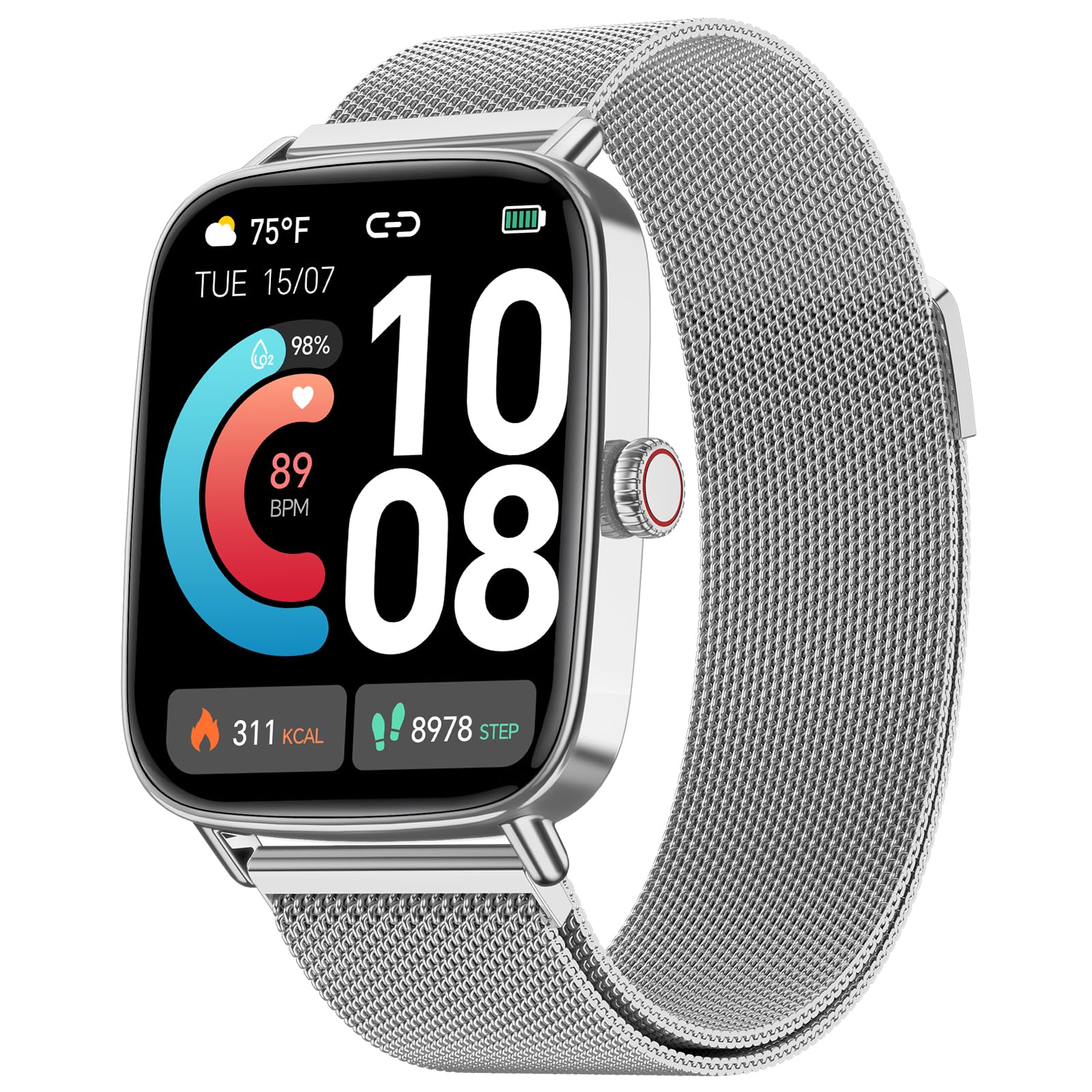 AEAC Smartwatch mit Telefonfunktion, 1,85-Zoll-HD, IP68 wasserdicht, HD-Touchscreen