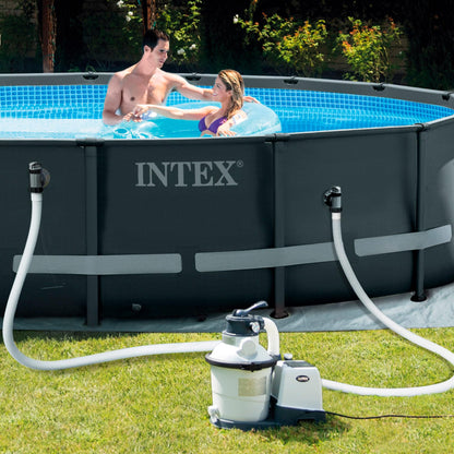 Intex Krystal Clear Sandfilteranlage 4,5m³ Grau/Schwarz