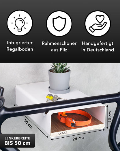 PARAX Fahrradhalter Wandaufhängung Aluminium – Birke M