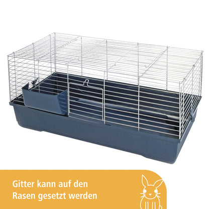 Gabbia Baldo Kaninchenkäfig - 100x53x46 cm dunkelblau