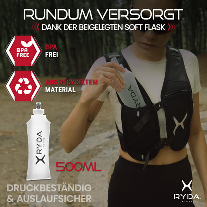 RYDA ACTIVE Laufweste Damen & Herren mit wasserdichter Handytasche