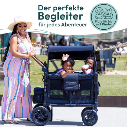 WonderFold W2 Luxe KinderVan Bollerwagen – Volcano Black