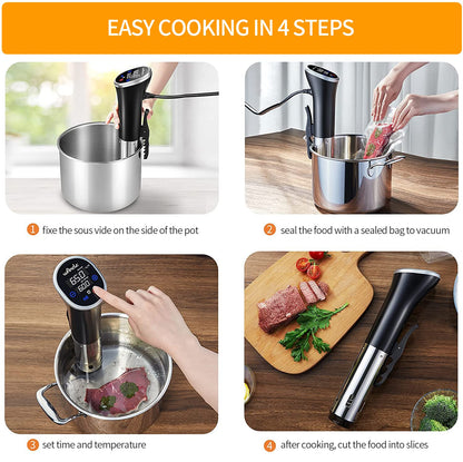 Wancle Sous Vide Garer Stick 1100W – Präzisionszirkulator IPX7