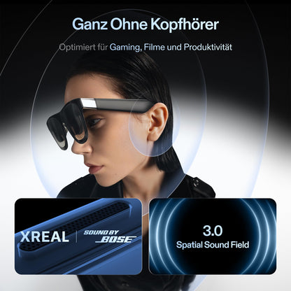 XREAL One Pro AR Brille mit X1 Chip, 57° Sichtfeld, L (66–75 mm)