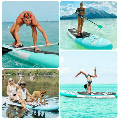 FBSPORT Aufblasbares SUP Board Stand Up Paddling Kit - Green