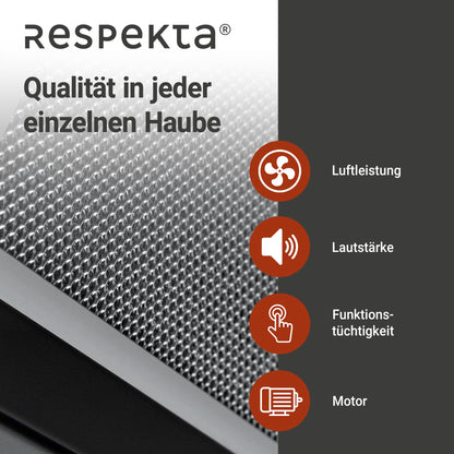 Respekta CH89060S Dunstabzugshaube schräg 60cm Schwarz