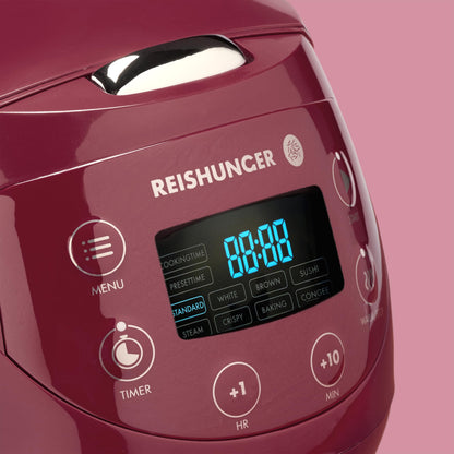 REISHUNGER Digitaler Reiskocher klein - bordeaux 0.6L